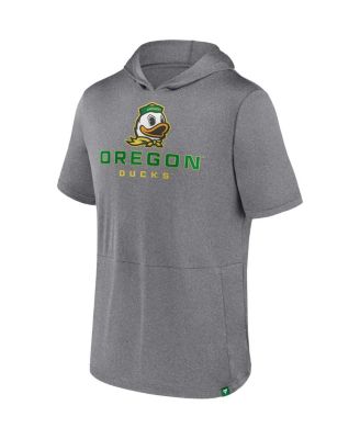 Men's Heather Gray Oregon Ducks Modern Stack Hoodie T-Shirt
