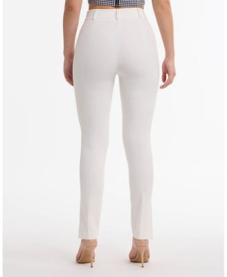 Women's High Waisted Slim Fit Pant with Side Slits