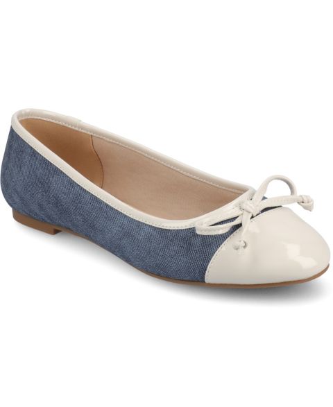 Женские балетки Journee Collection Kaiah Cap Toe Ballet Flats, цвет: Синий