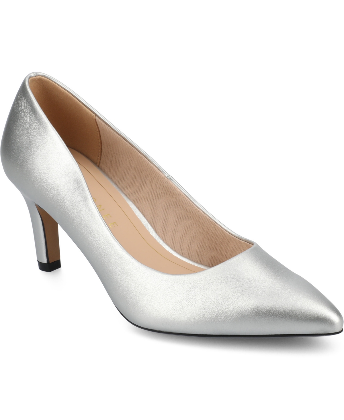 Shop Journee Collection Women's Scylee Pointed Toe Dress Pumps In Silver