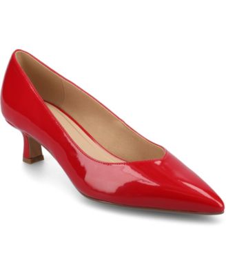 Journee Collection - Womens Pammie Pointed Toe Kitten Heel Pumps