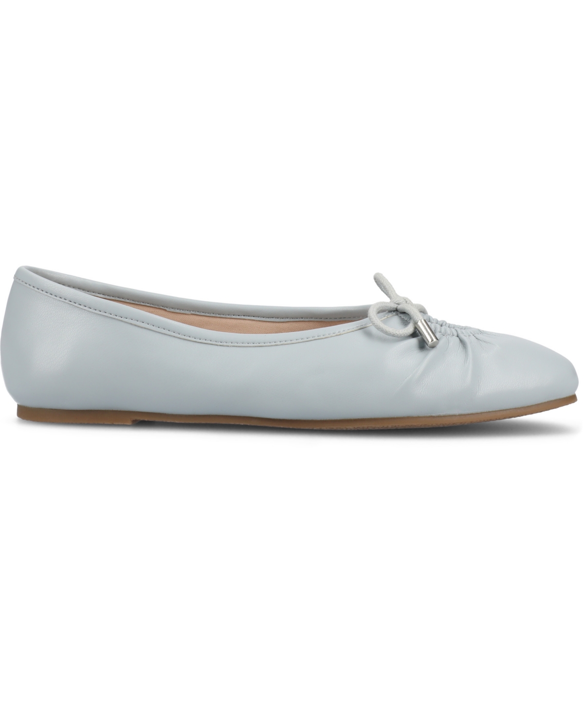 Journee Collection Callee Keyhole Square Toe Flat In Light Blue