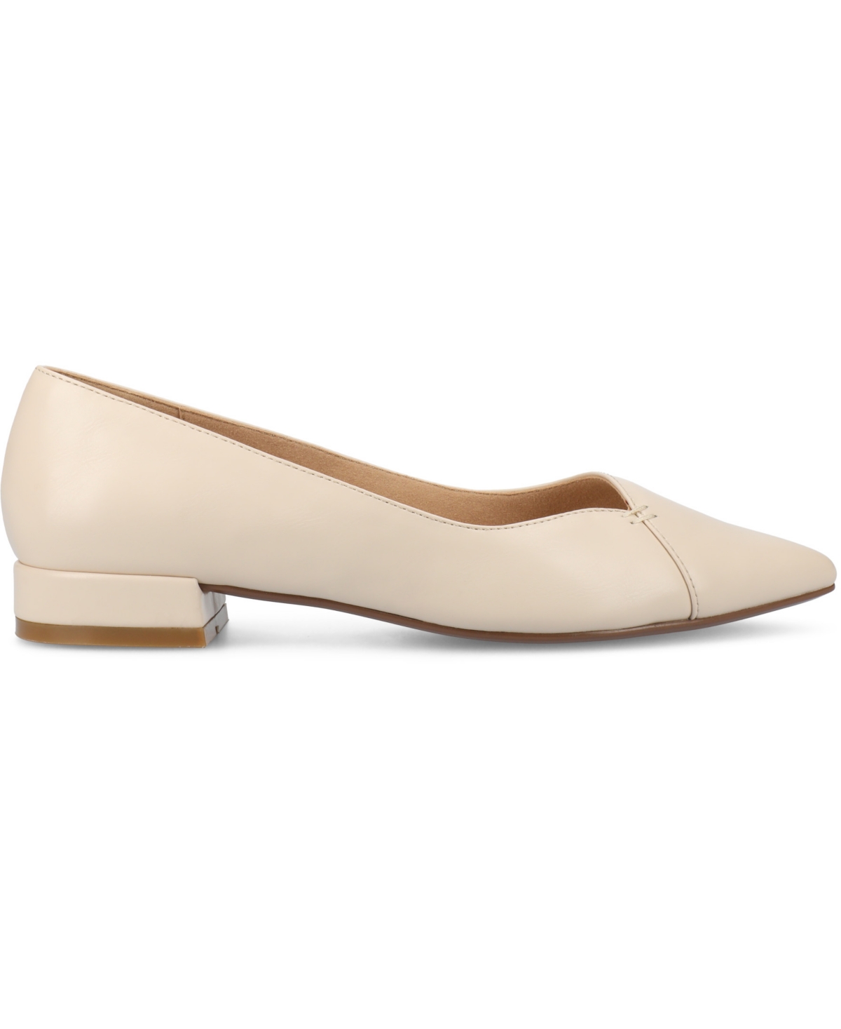 Shop Journee Collection Women's Carmin Pointed Toe Flats In Bone