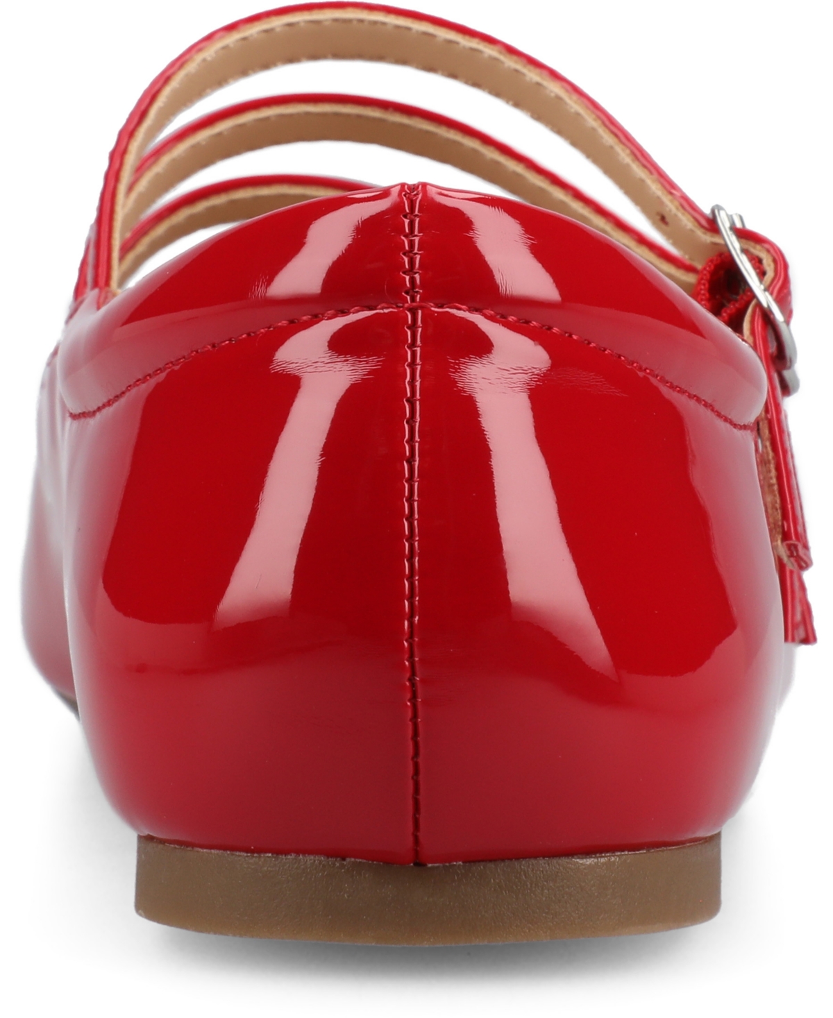 JOURNEE COLLECTION WOMEN'S DARLIN MULTI STRAP MARY JANE SQUARE TOE FLATS 
