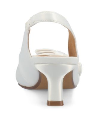 Women's Paloma Bow Kitten Heel Slingback Pumps