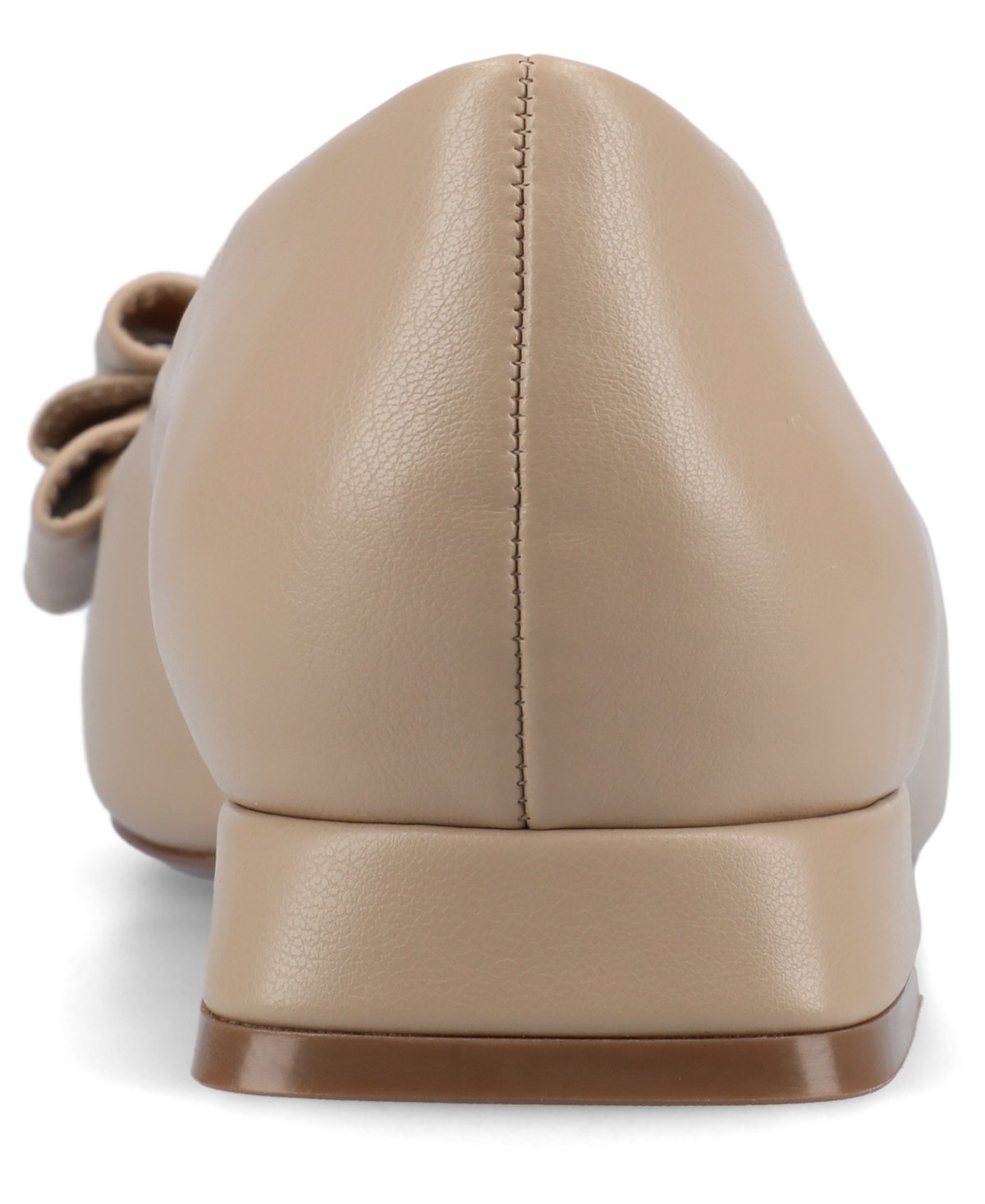 Shop Journee Collection Women's Ophelia Bow Low Block Heel Dress Flats In Taupe
