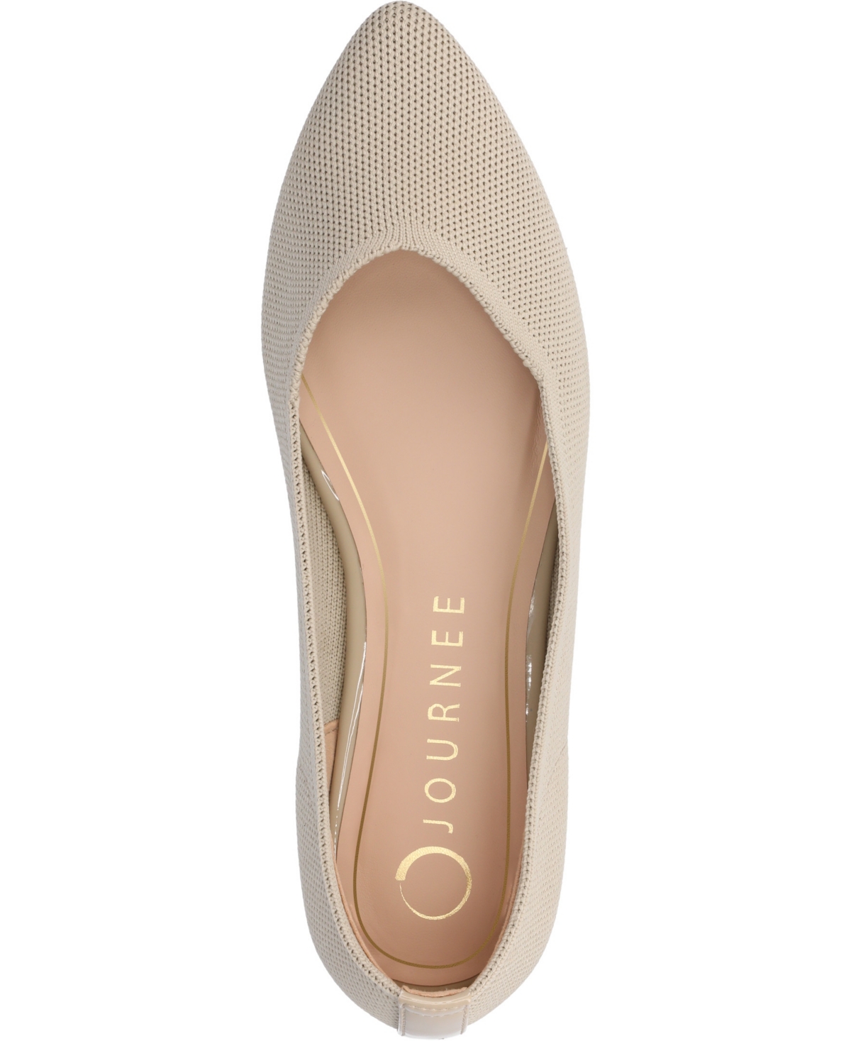 Journee Collection Women's Cait Bow Mary Jane Pointed Toe Flats In Taupe