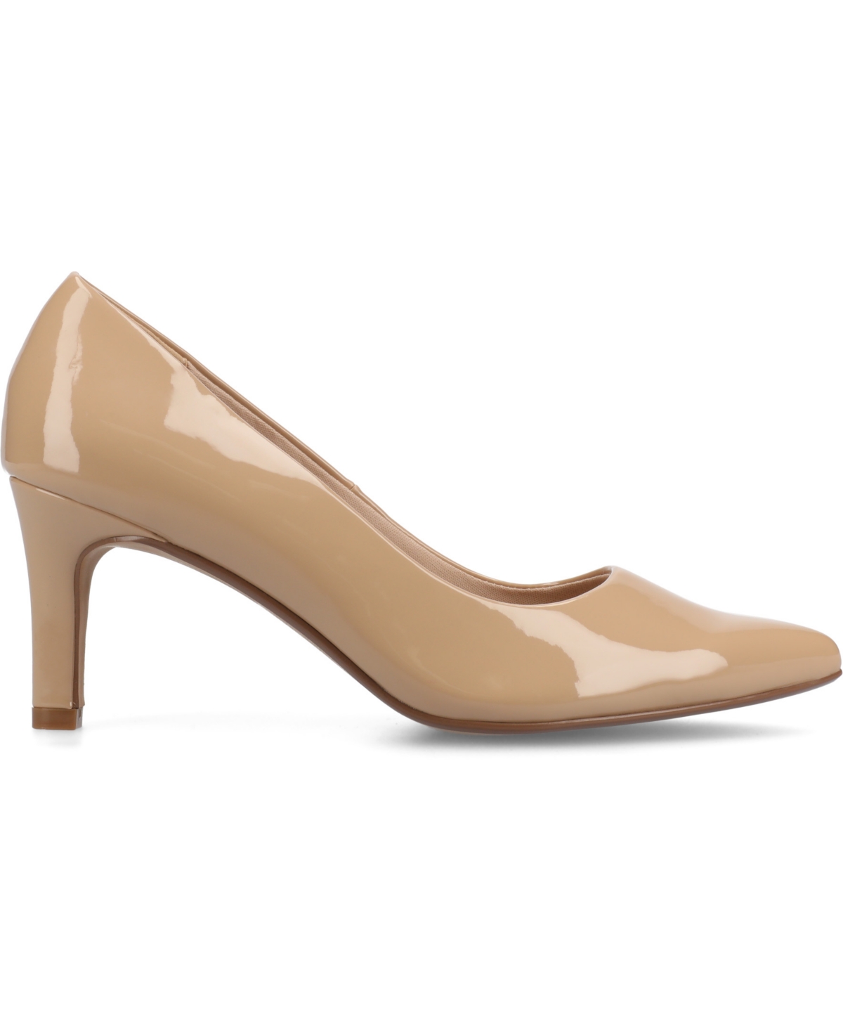Journee Collection Women's Scylee Pointed Toe Dress Pumps In Nude Patent
