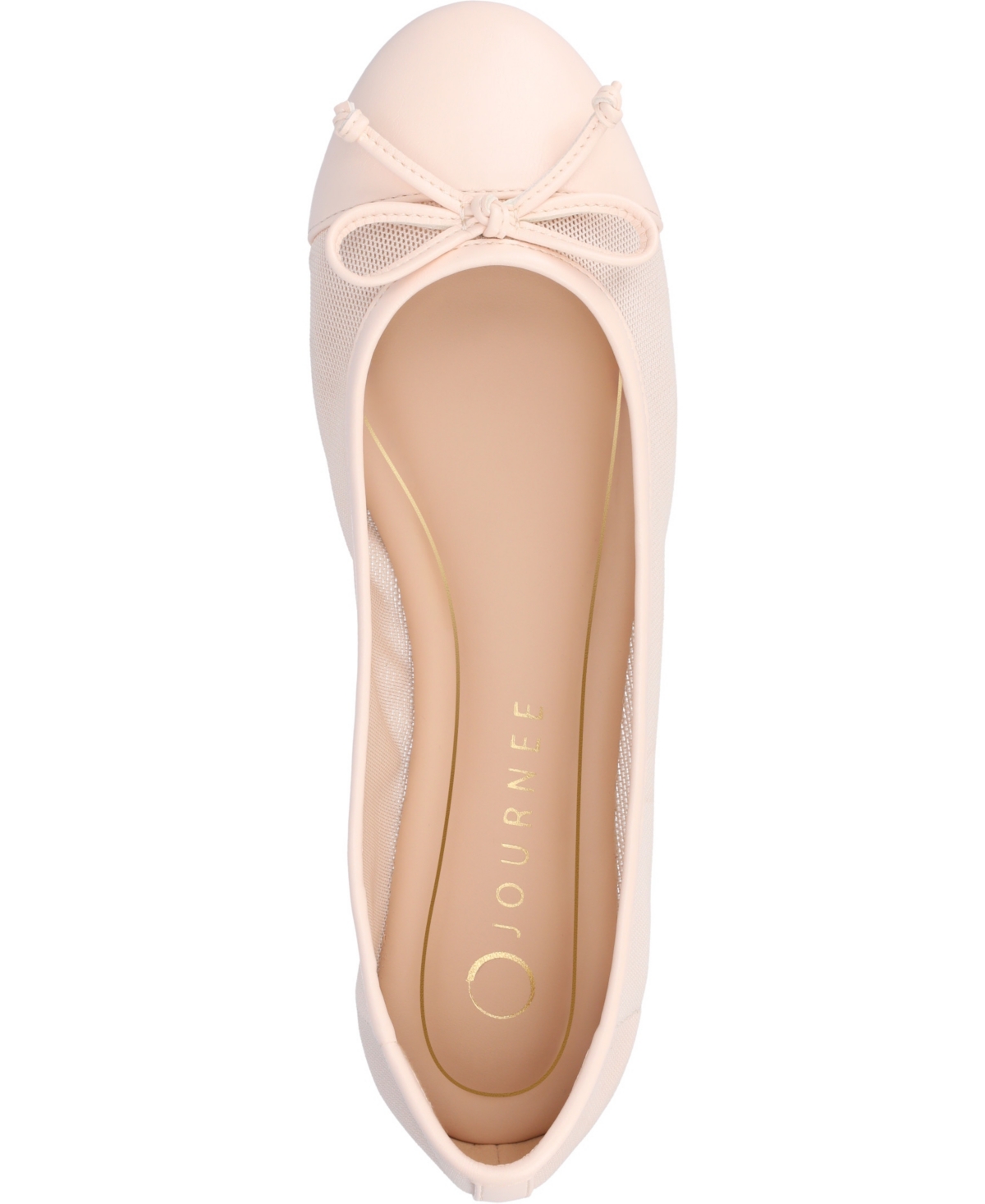 Shop Journee Collection Women's Kaiah Cap Toe Ballet Flats In Blush Mesh
