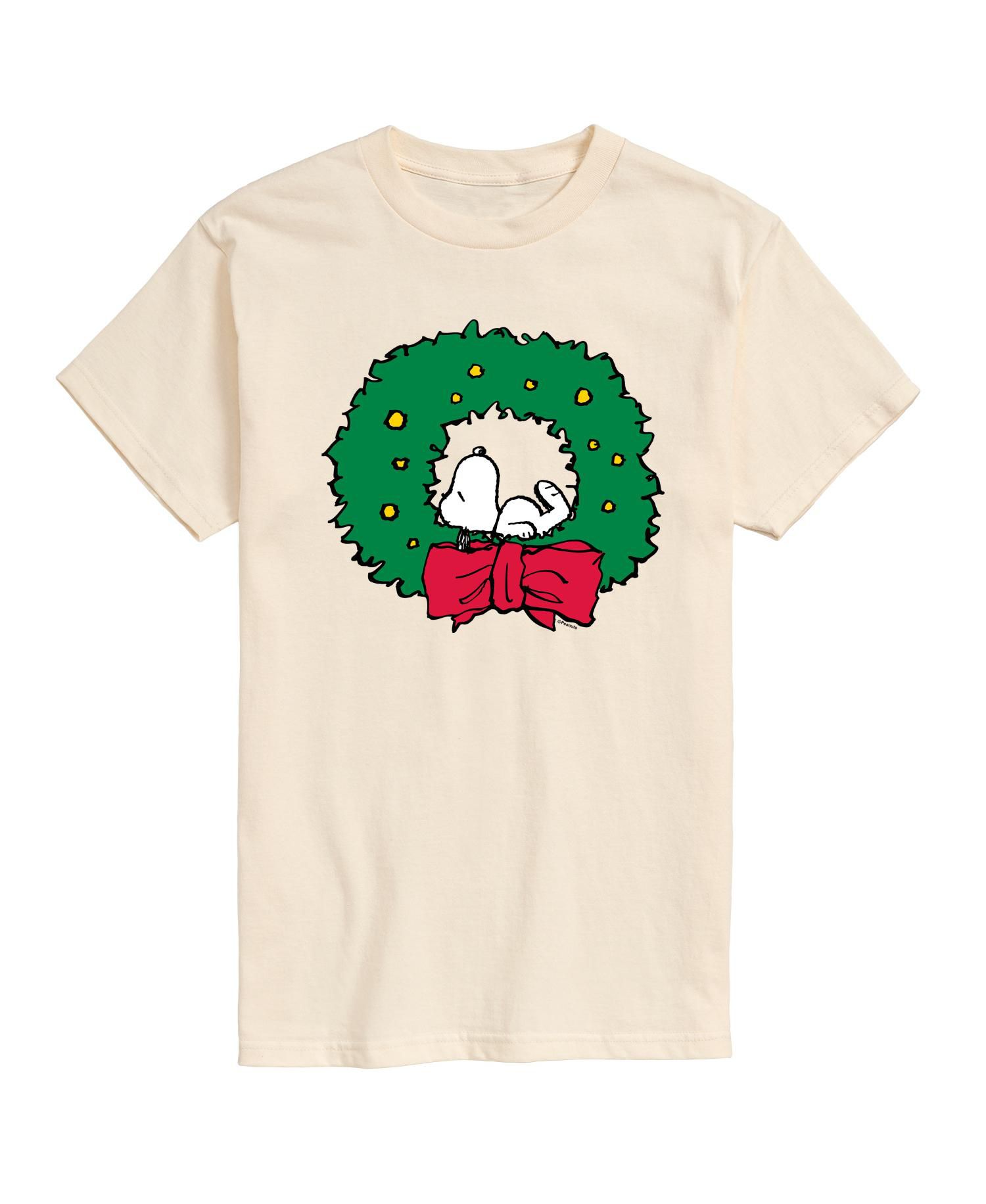 Men's Peanuts Snoopy Wreath Short Sleeve Tee