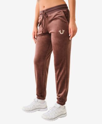 Women's Lurex Velour Jogger Pants