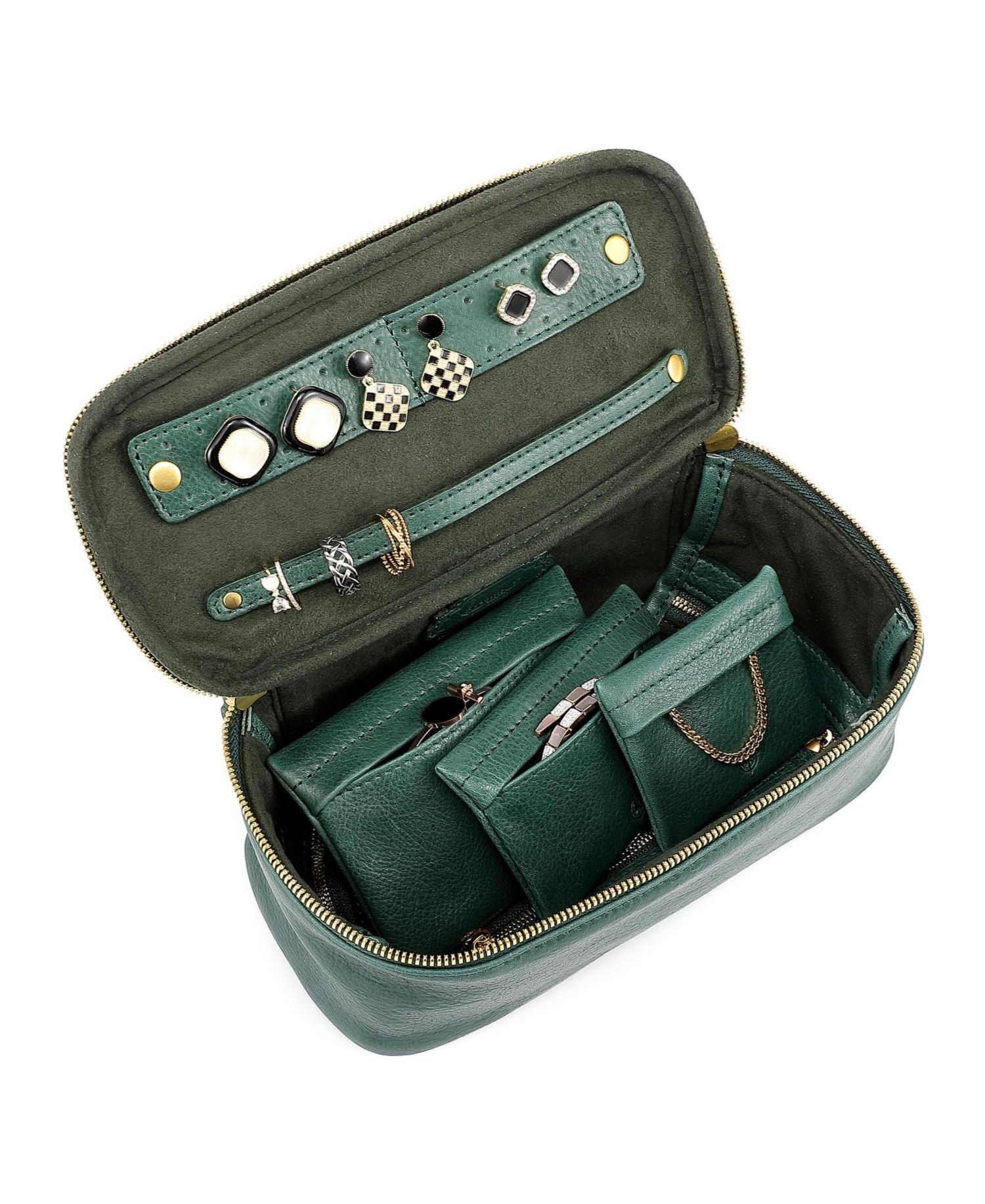 Celosia Rectangular Leather Jewelry Case