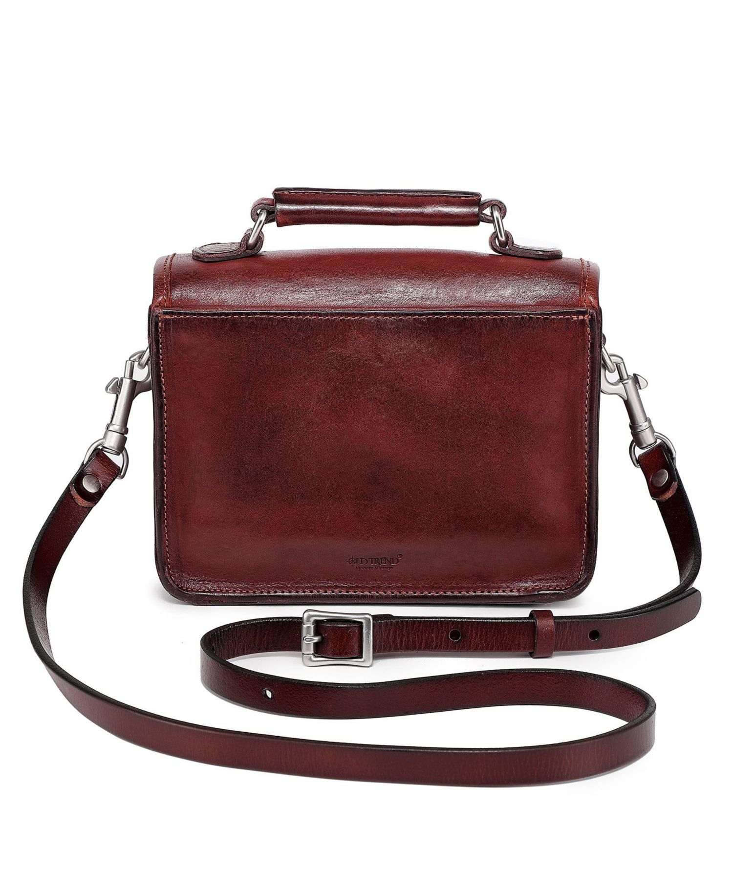 Laurel Mini Leather Convertible Pushlock Crossbody Bag