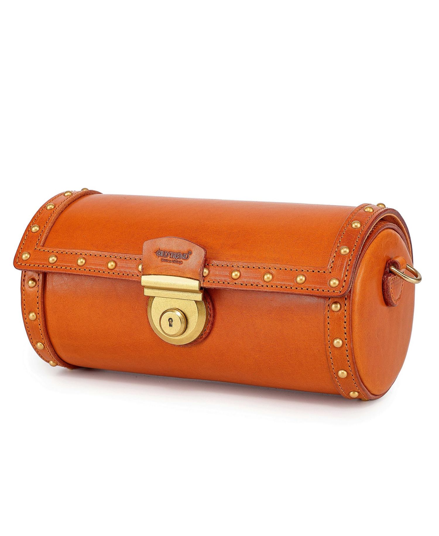 Oranda Small Leather Barrel Crossbody Bag