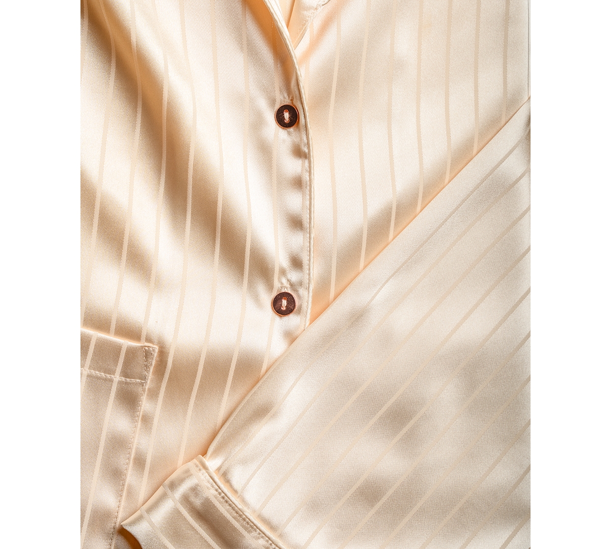 Linea Donatella Women's Satin Jacquard Striped Pajama Set In Soft Yellow