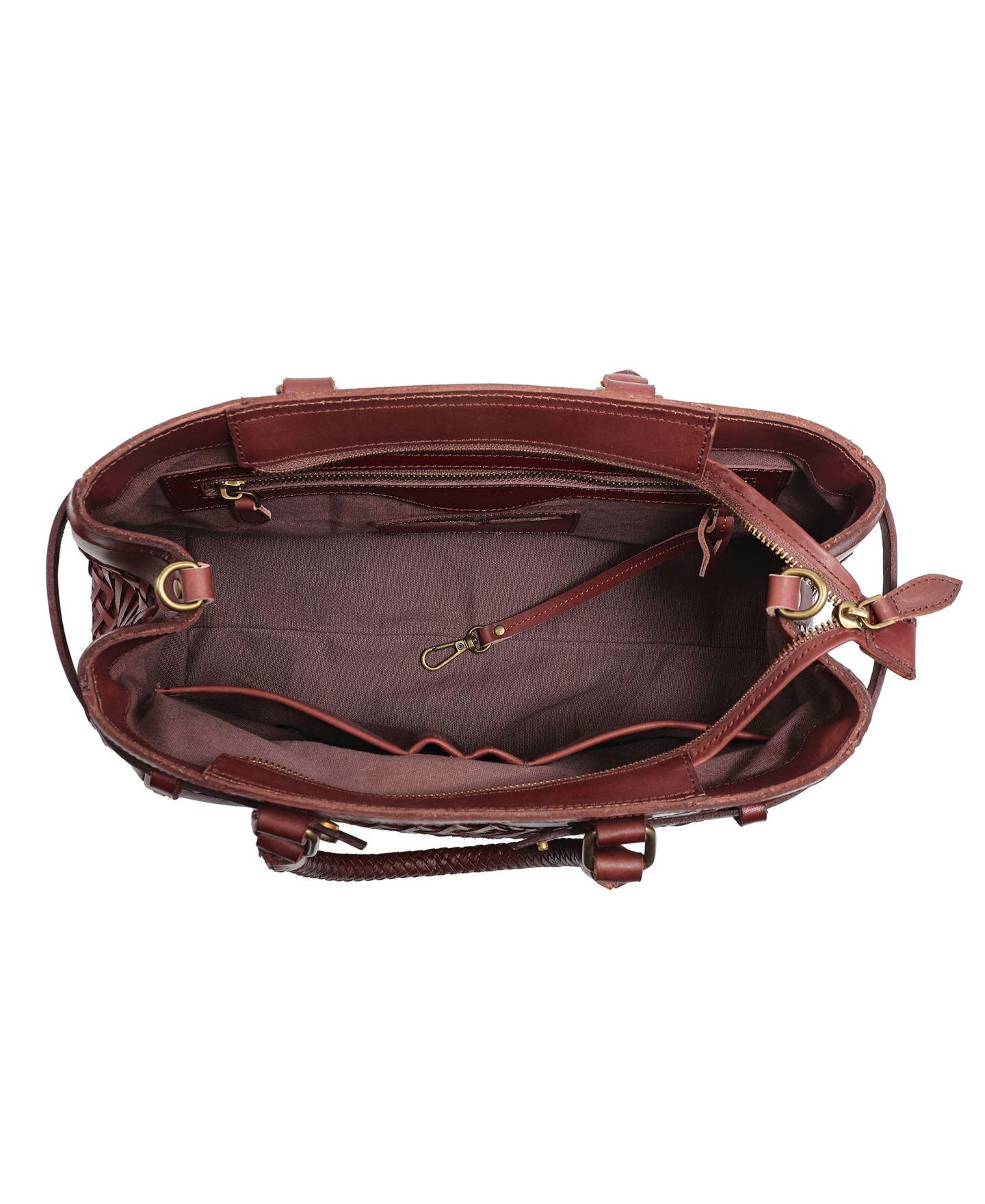 Женская сумка OLD TREND Lantana Medium Leather Satchel, цвет: Коричневый — фото 5