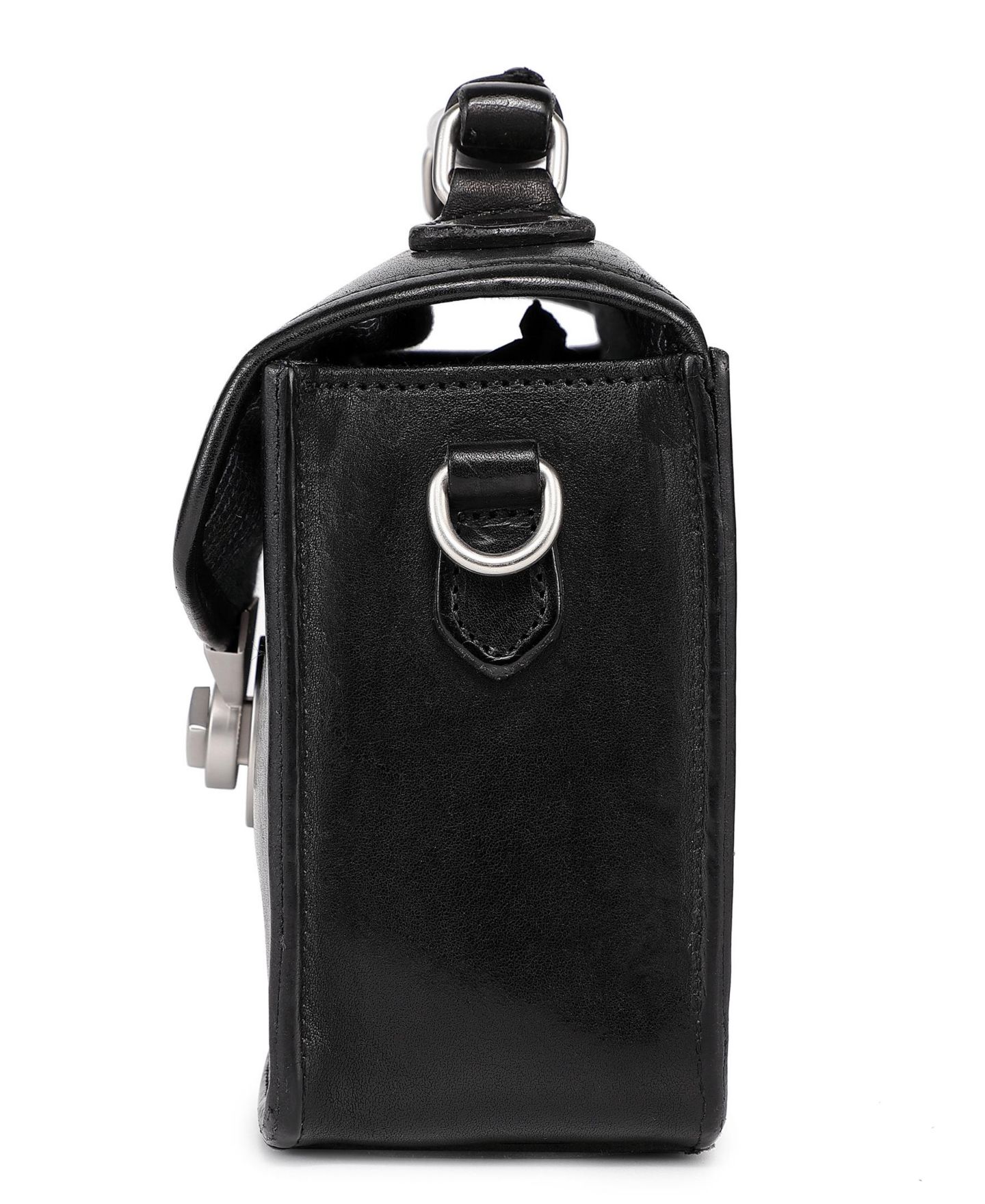 Женская сумка OLD TREND Laurel Mini Leather Convertible Pushlock Crossbody, цвет: Чёрный — фото 9