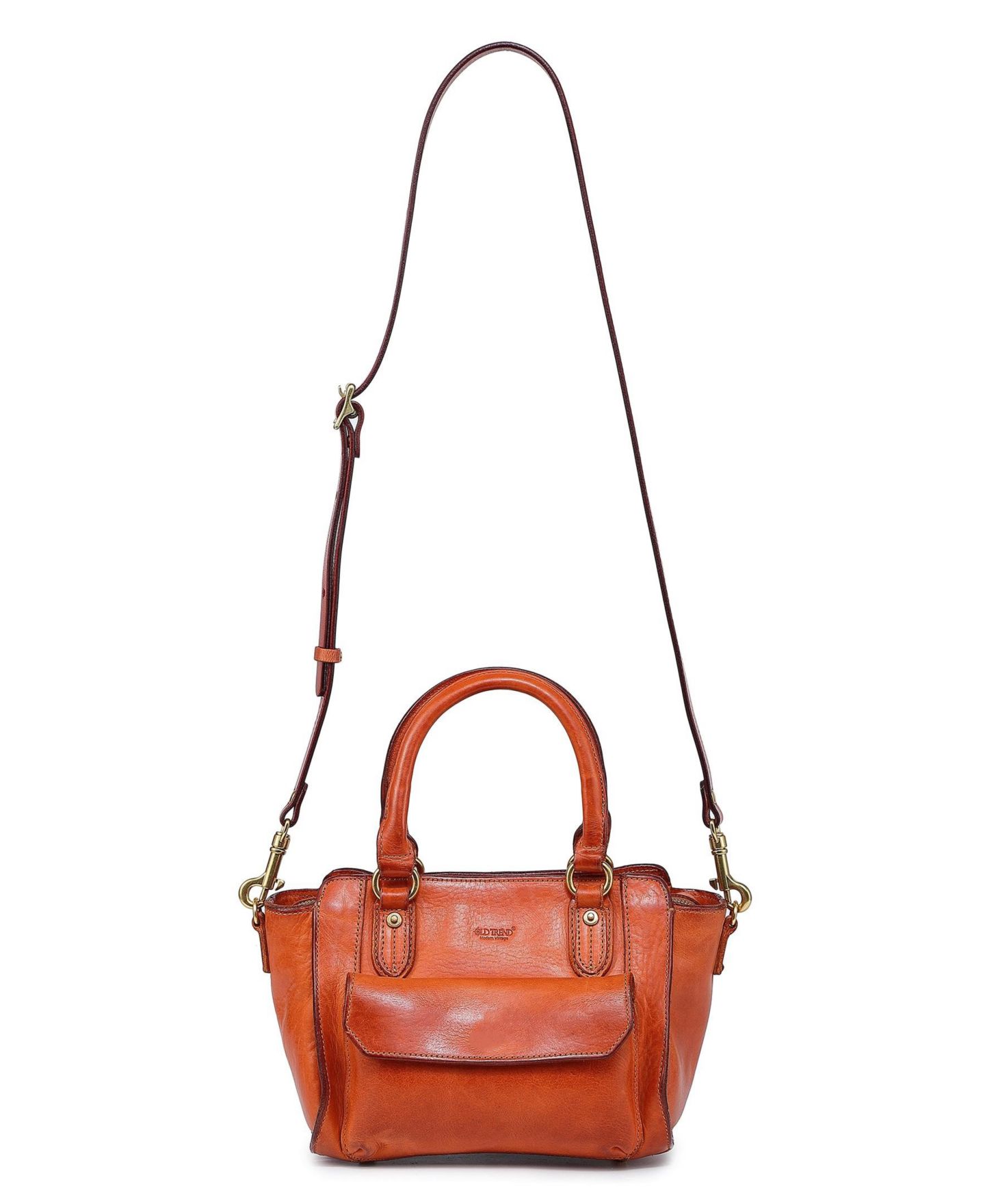 Женская сумка OLD TREND Pansy Small Leather Satchel, цвет: Карамельный — фото 13