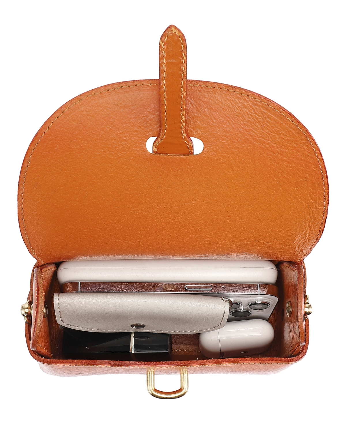 Old Trend Pamela Leather Crossbody Bag In Caramel