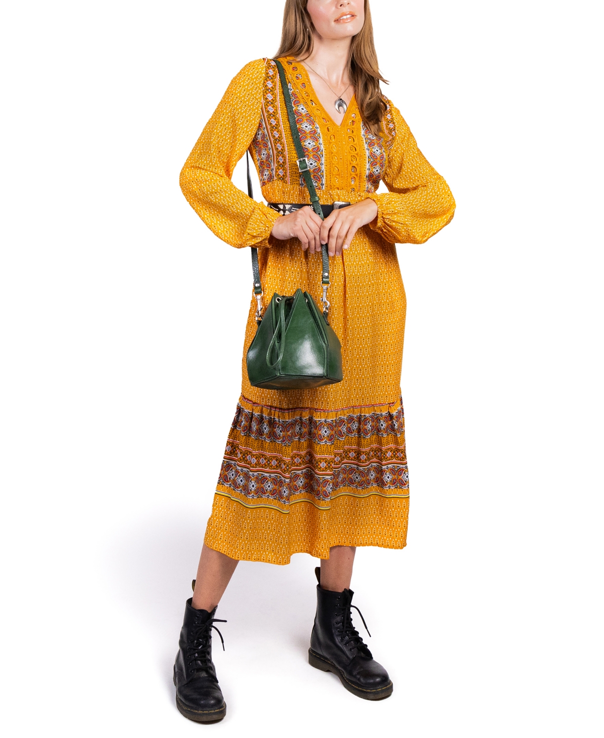 Old Trend Prism Convertible Bucket Bag In Kale