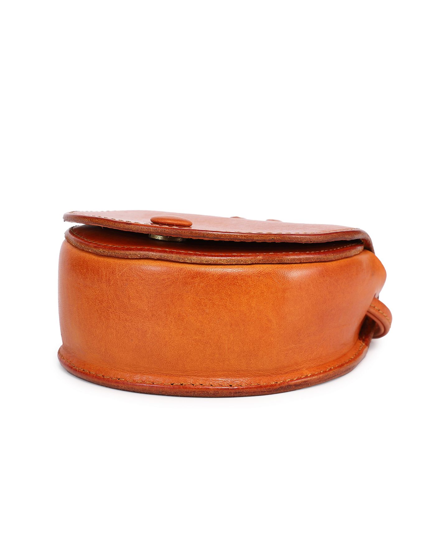 Женская сумка OLD TREND Basswood Mini Leather Box, цвет: Карамельный — фото 12