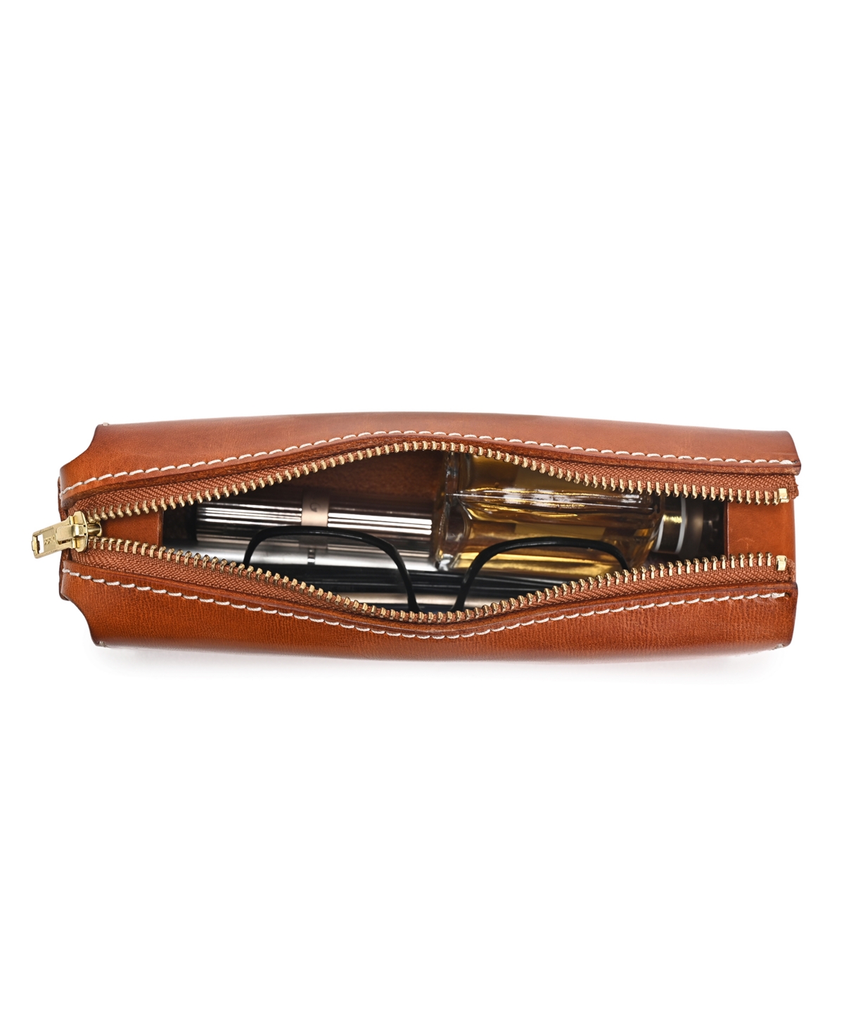 Old Trend Portable Leather Box In Caramel