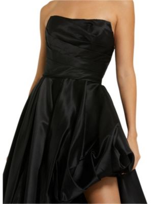 Women's Strapless Ruched High Low Gown