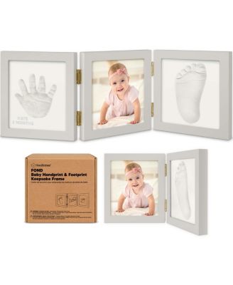 Fond Baby Hand and Footprint Kit Frame, Baby Shower Gifts for Boys, Girls, Newborn Baby Keepsake Footprint Kit