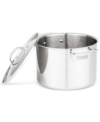 3-Ply Stainless Steel 10-Pc. Cookware Set with Stainless Steel Lids