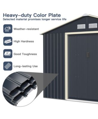 9 x 6 Feet Metal Storage Shed for Garden and Tools