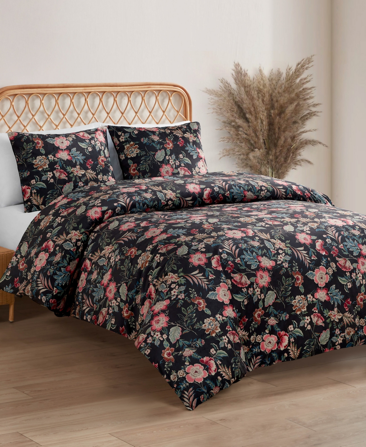 Jessica Simpson Arcadian Blooms 2-pc. Comforter Set, Twin/twin Xl In Black