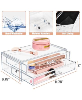 Stackable Acrylic Drawers - Perfect for Organizing Makeup Palettes, Hair Accessories, Cosmetics & more