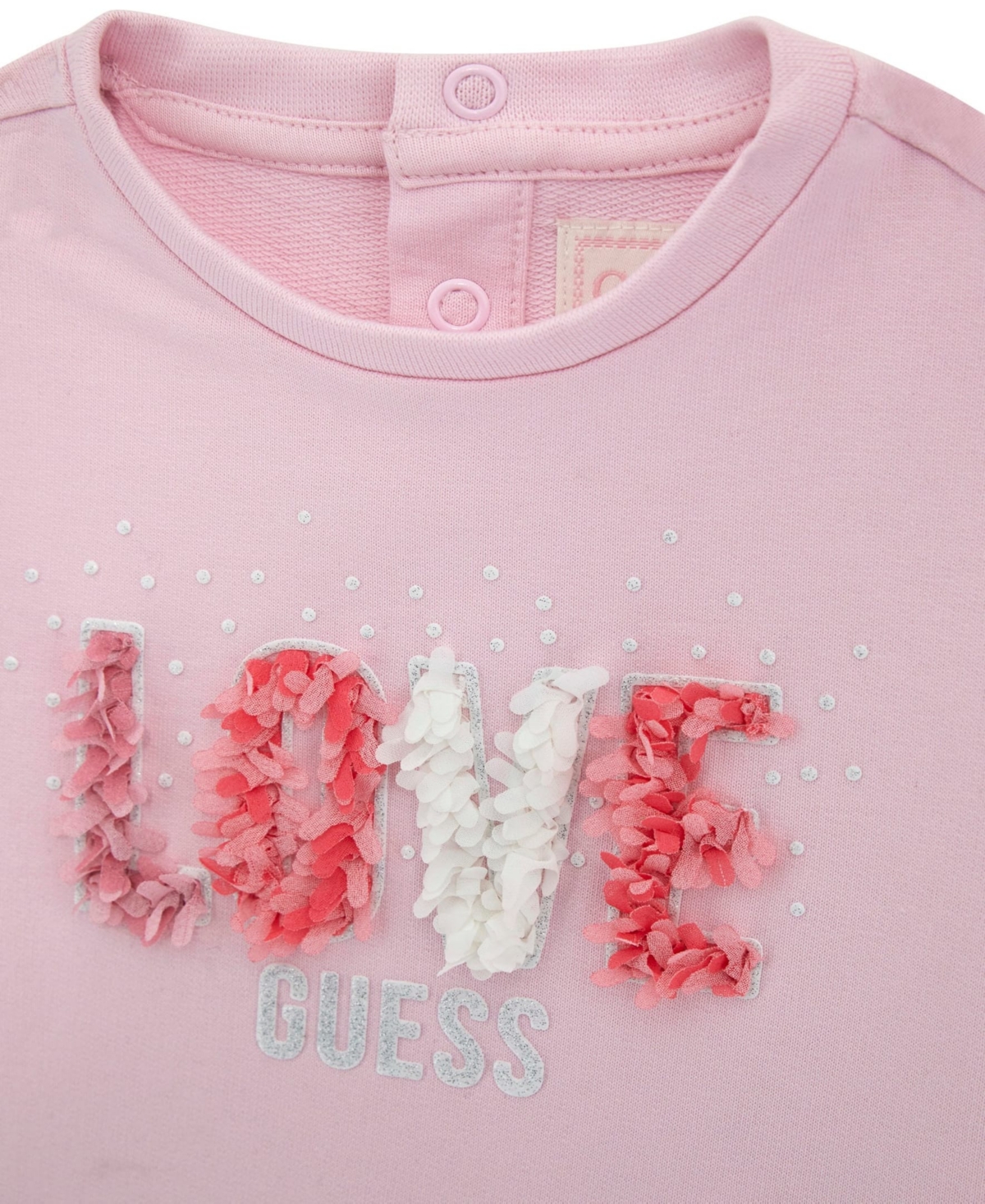 Guess Logo-embellished Tracksuit In Pink