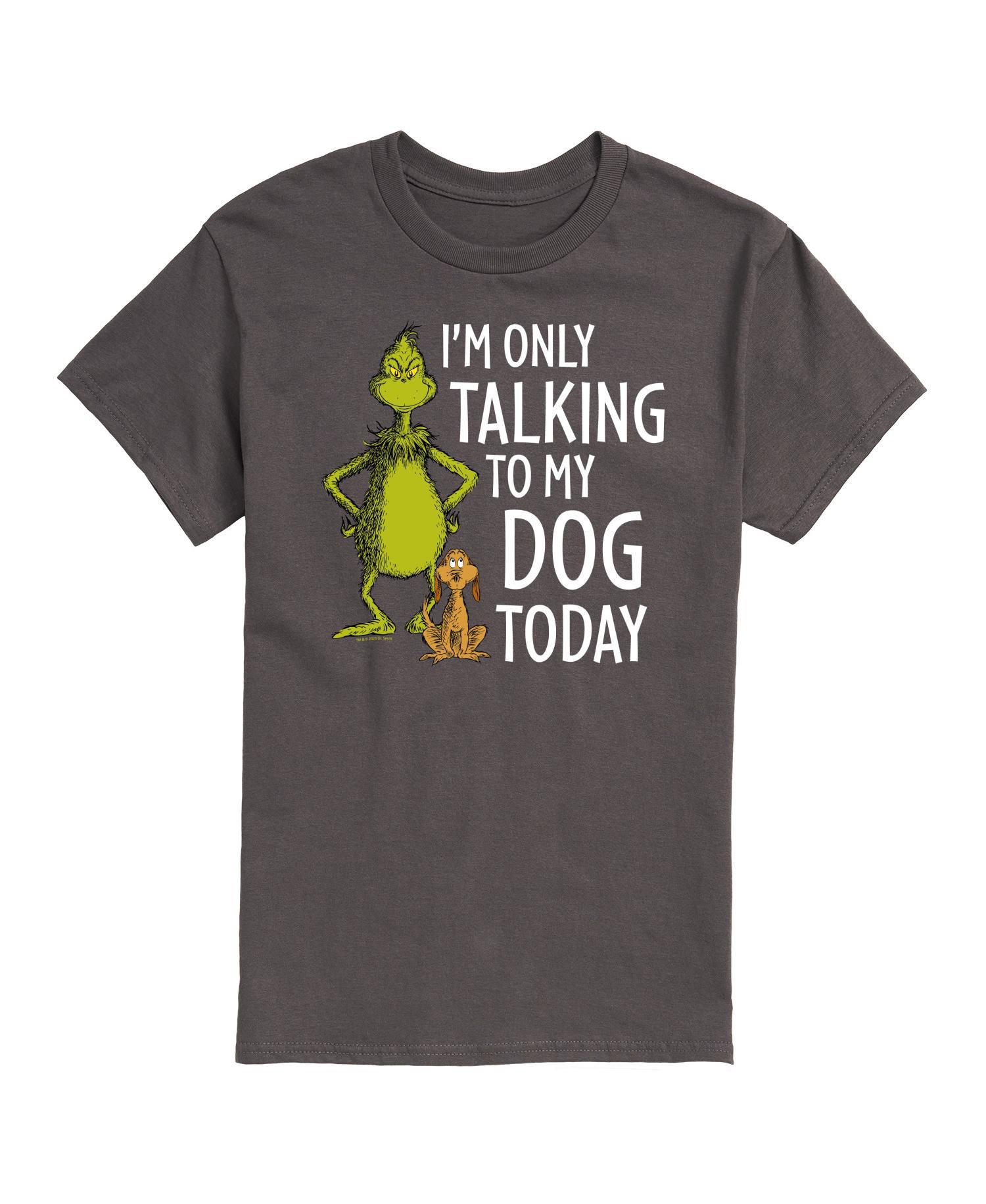 Men's The Grinch Only Talking To My Dog Today People Short Sleeve Tee