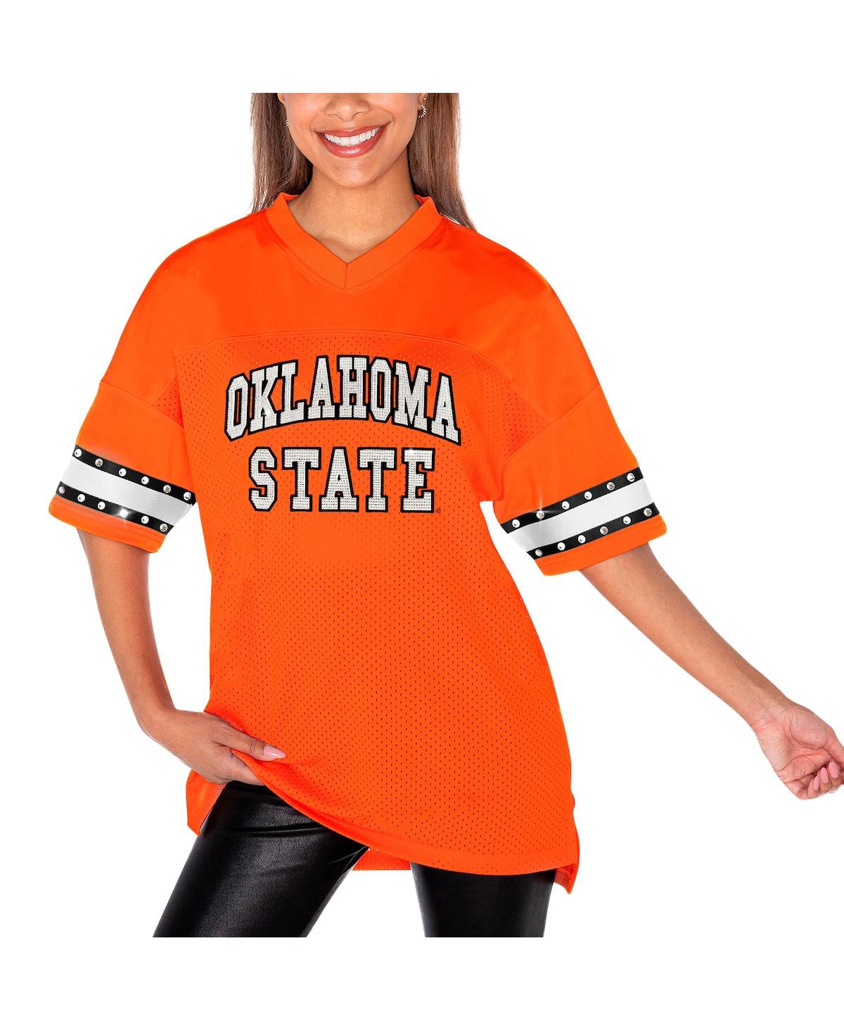 Gameday Couture Women'sOklahoma State Cowboys Until Kickoff Rhinestone Fashion T-Shirt - Orange, Black