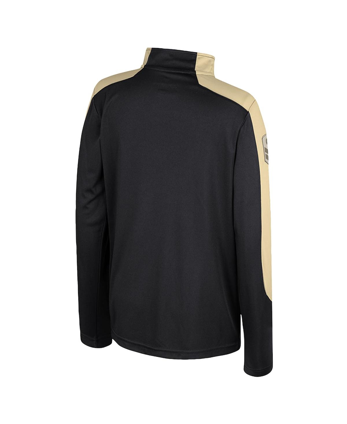 Colosseum Big Boys And Girls Black Purdue Boilermakers Oht Military Appreciation Cyclone Quarter-zip Windshirt In Black