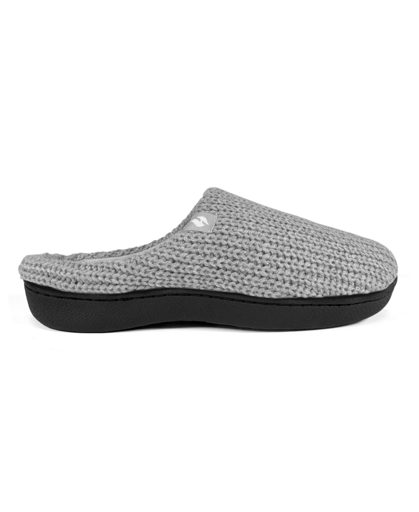 Мужские тапочки Heat Holders Asher Rib Knit Scuff Slippers, цвет: Серый — фото 2