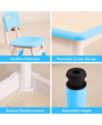 5-Pc HDPE Adjustable Graffiti Desktop Kids Activity Table Set