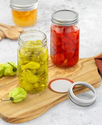 Regular Set of 6 Mason Jars with Airtight Lids