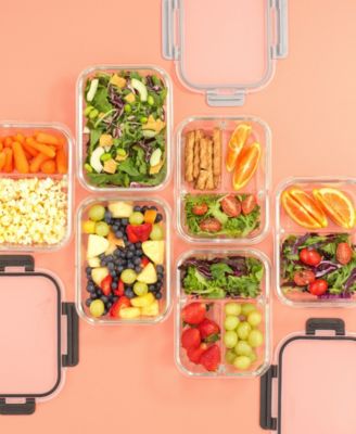 2-Sectional Set of 5 Food Prep Storage Containers