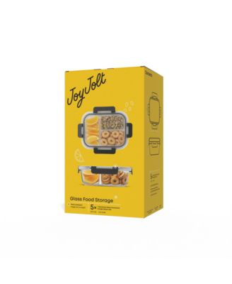 3-Sectional Set of 5 Glass Food Storage Containers