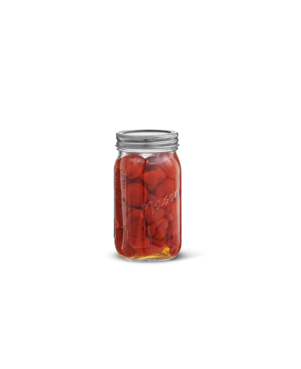 Shop Joyjolt Regular Set Of 6 Mason Jars With Airtight Lids In Clear
