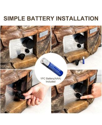 28 Inch Propane Gas Fire Pit Outdoor 40 000 BTU Stone