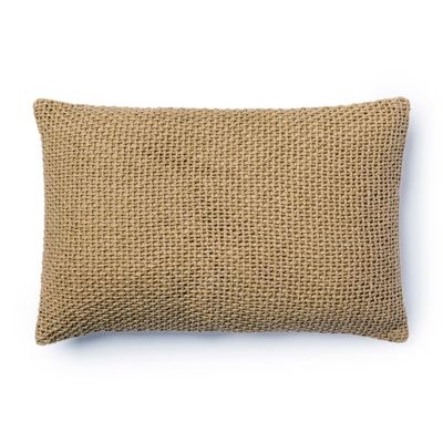 Madera Cross Weave Lumbar Throw Pillow Covers, 14"x 20", Set of 2