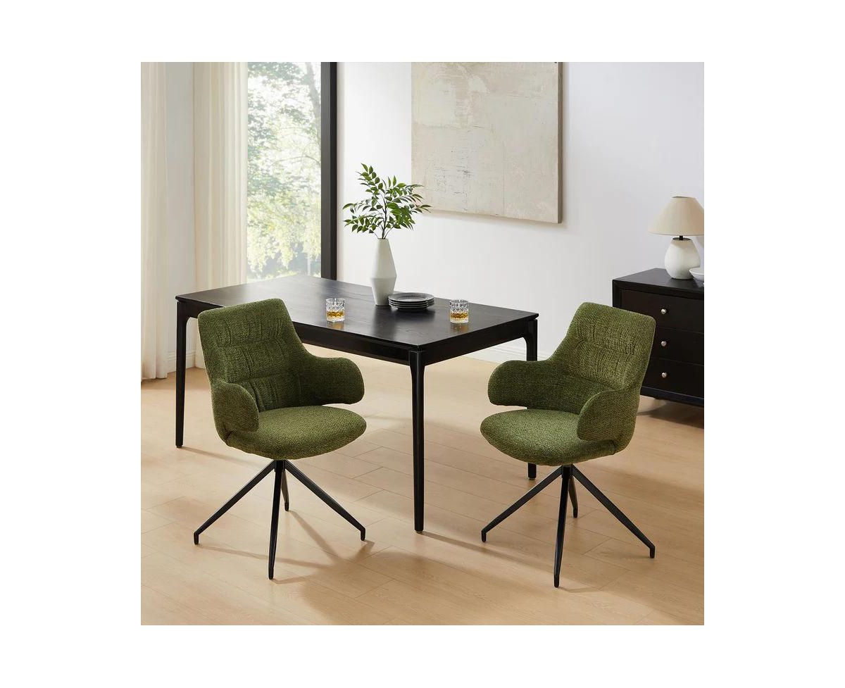 Homlux Modern Swivel Accent Computer Desk Chair Upholstery Relex Dining Armchair w/Metal Legs for Home Office&Living Room&Kitchen&Bedroom