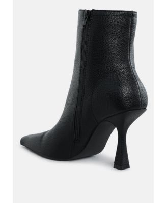 Farnak Metallic Pointed Toe Ankle Boots