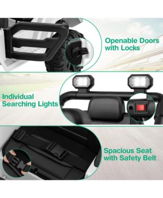 12V Kids Ride on Truck Car w/Remote Control Threaded Wheels 3 Speeds LED Lights