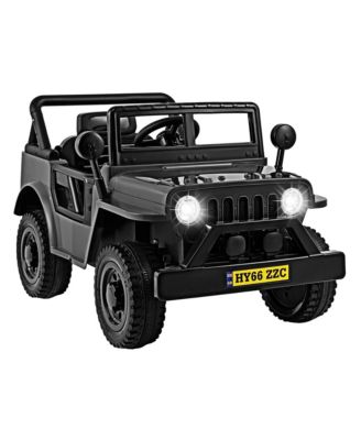 12V Kids Ride on Truck Car w/Remote Control Threaded Wheels 3 Speeds LED Lights