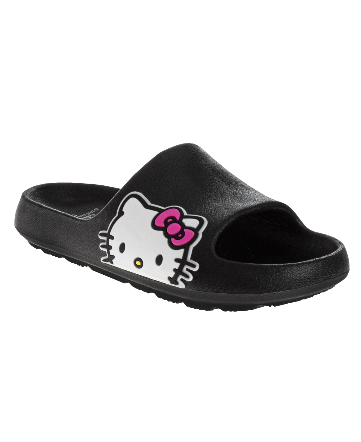 Hello Kitty Little And Big Girls Slip-on Waterproof Slides In Black