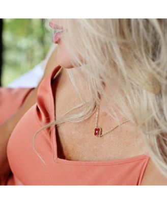 Burgundy Clover Necklace